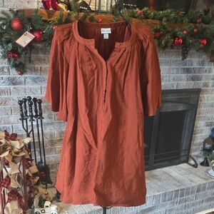 Ava & Viv Terracotta Button-Up Shirt